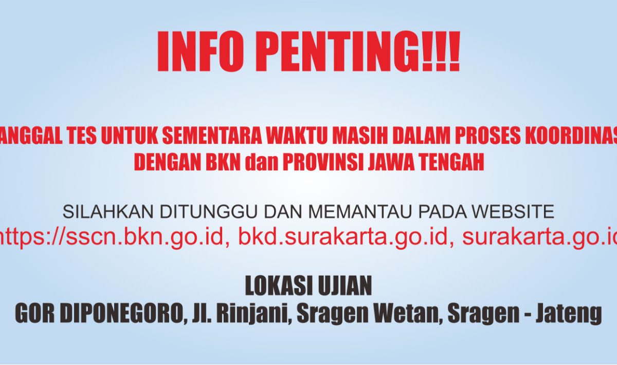 Info Penting Cpns Pemerintah Kota Surakarta
